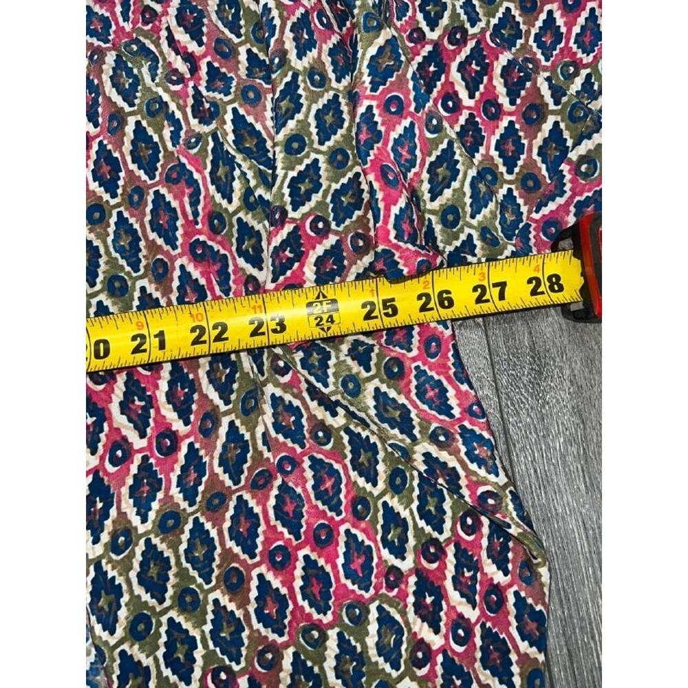 Soft Surroundings Alina Cocoon top silky boho Topper Multi Ikat S/M A007091 - Picture 6 of 8